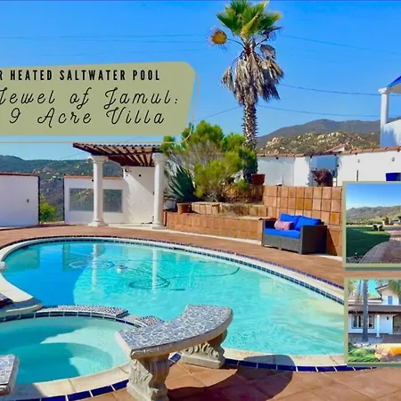 Private Home On 10 Acres - Heated Salt Pool & Jacuzzi, Mountain & City Views, Horseshoes, Basketball, Bbq, Golf Putting, Foosball, Croquet, Bose Stereo, White Cotton Bedding - Hilltop Hacienda, Pool Heat Optional